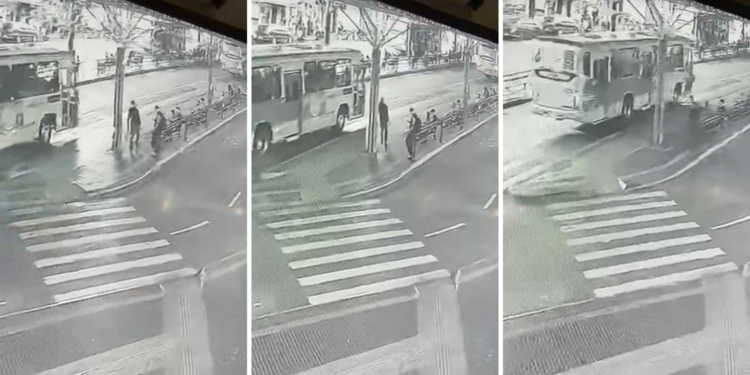 Homem morre após cair em terminal e ser atropelado por ônibus em Franca, SP; vídeo